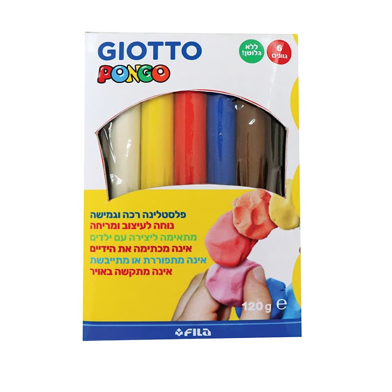 סט  פלסטלינה פונגו  6 גוונים 120 גרם