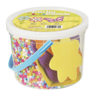 דלי חרוזי גיהוץ "פרחים ופרפרים" (5500 יח')